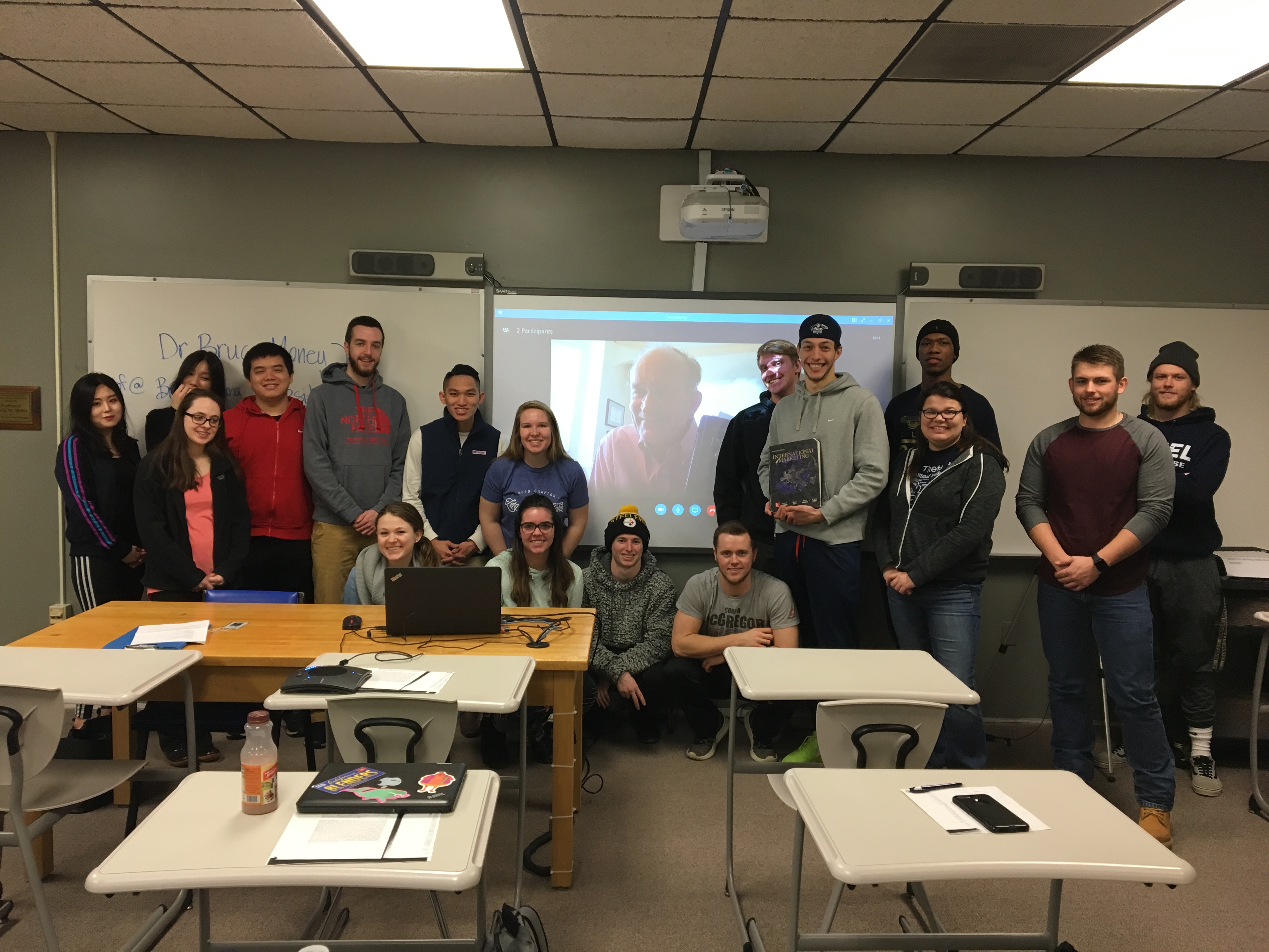 Thiel Business Professor Arranges Skype Call with Author of Textbook