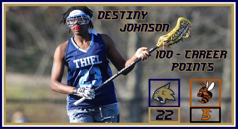 Women’s Lacrosse Commanding Win versus Waynesburg; Johnson Captures 100 Career Points